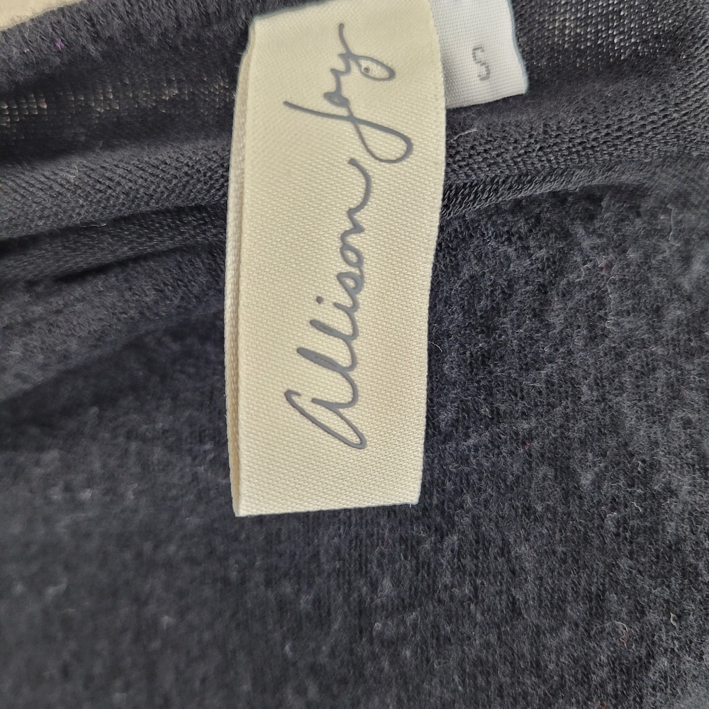Allison Joy Black Sweater with shear angled bottom layer - Picture 3 of 5